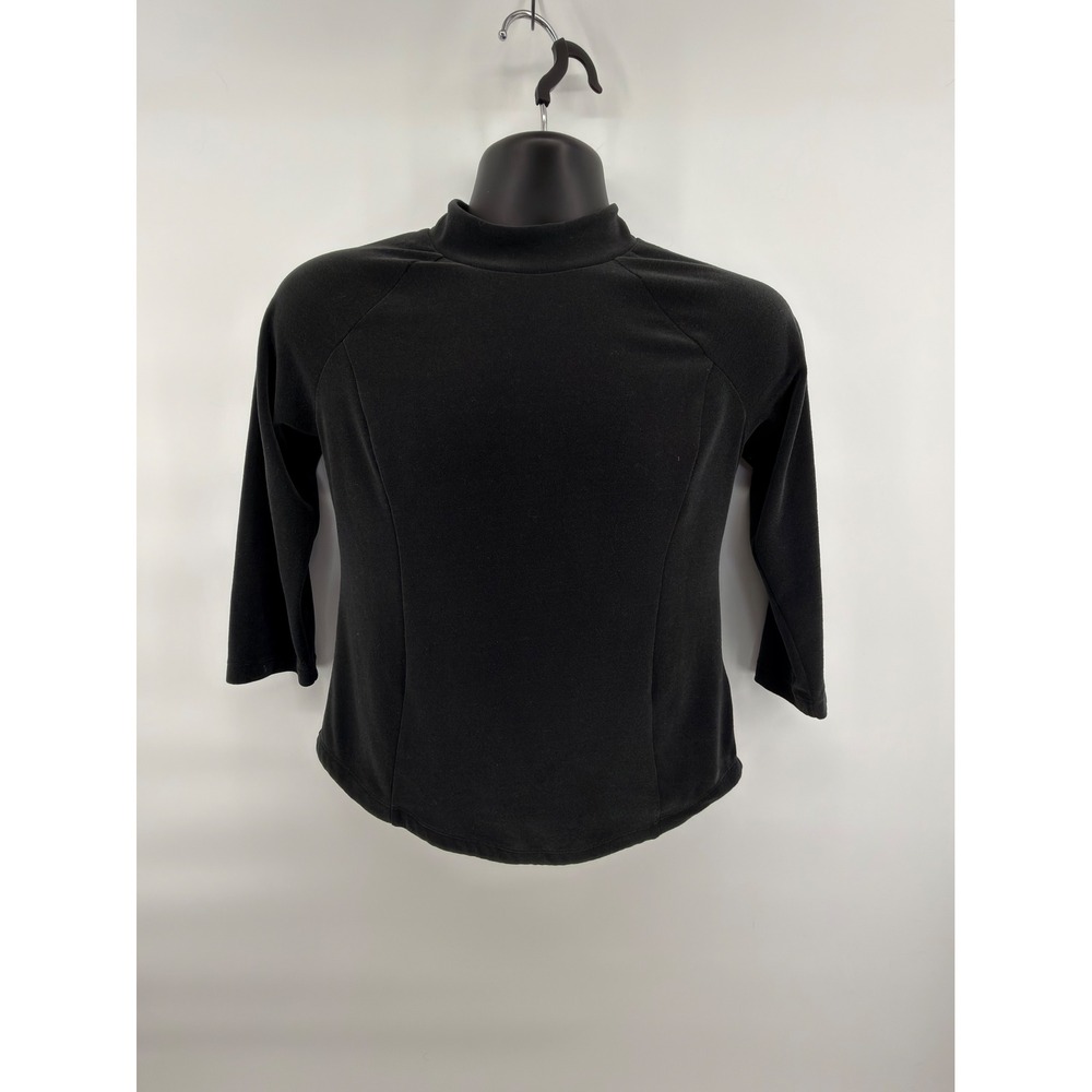 Women's Nike Black Dri-FIT Mock Neck Fleece Athletic Top Size M
